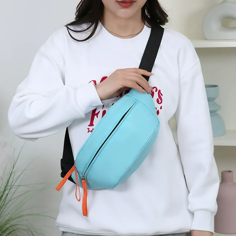 Crossbody and chest-wear convertible strap on urban daily sling bag