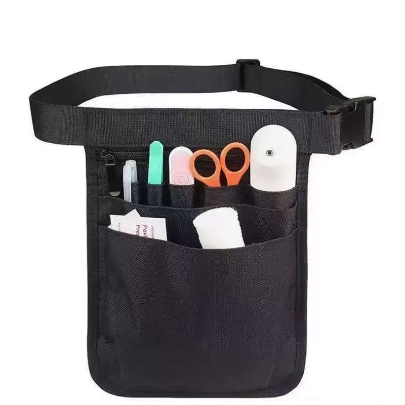 Dedicated pen sleeve and classified small pockets on professional tool belt pouch