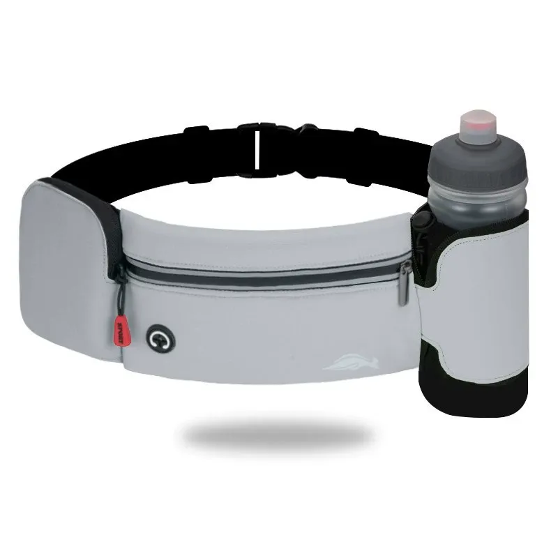 Polyester-lined 7.2-inch phone pocket interior of marathon waist pouch