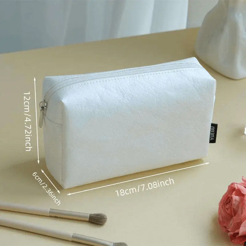 Cosmetic pouch white color - Ultra-soft PU material quality for custom manufacturing