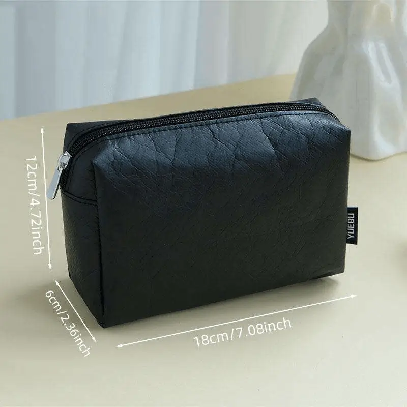 Black organizer pouch - Textured surface and compact design for custom manufacturing