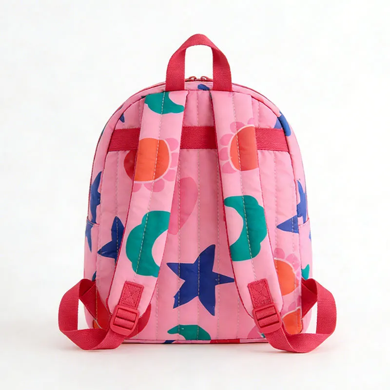 Back view showing padded adjustable straps - custom women's backpack manufacturing