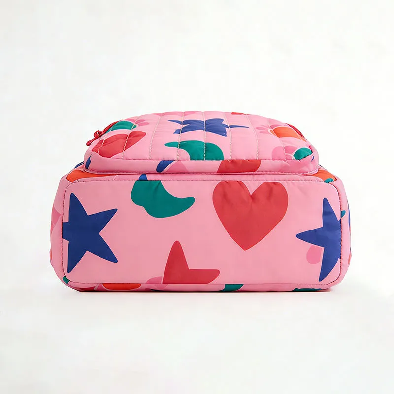 Top angle showing 3D shape - OEM patterned backpack production