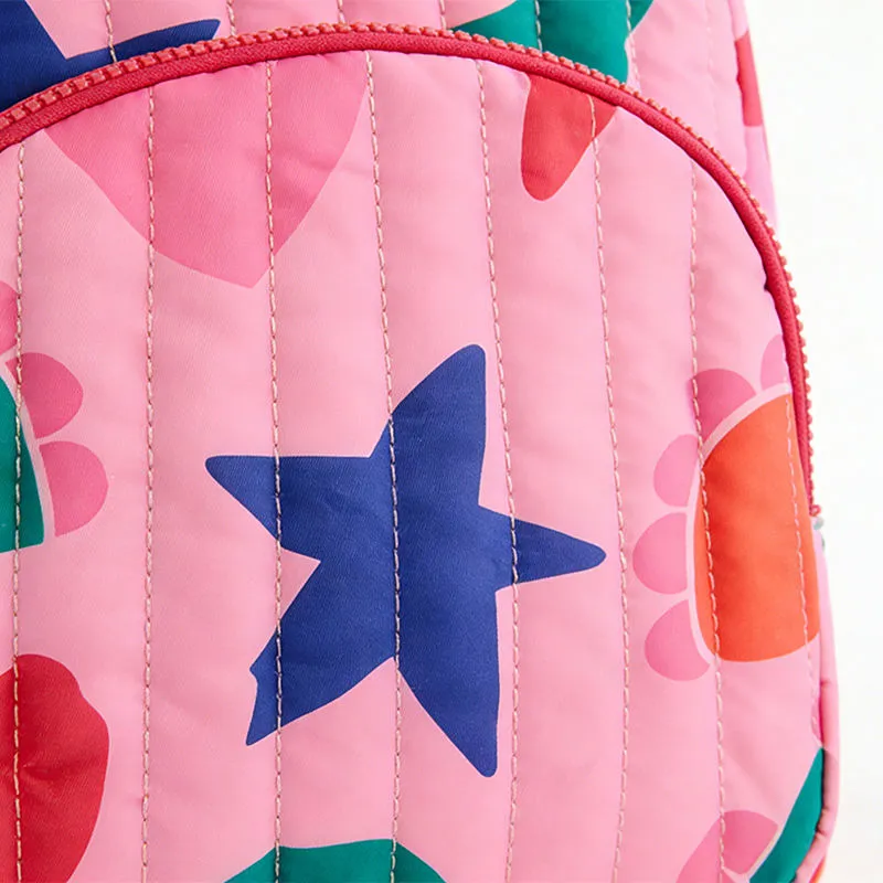 Close-up of pattern details - wholesale quilted backpack supplier