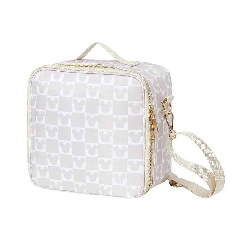 Children's cooler bag factory - Beige tone Disney cooler bag with subtle Mickey Mouse prints for wholesale orders