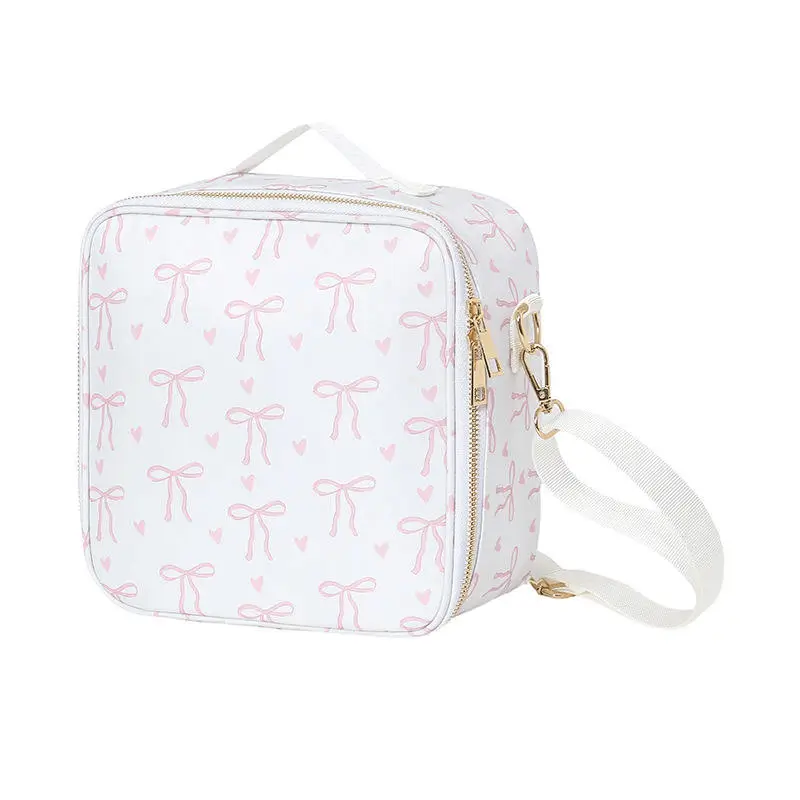 Wholesale cooler bag supplier - Sweet pink bow Disney cooler bag with heart patterns for girls OEM orders