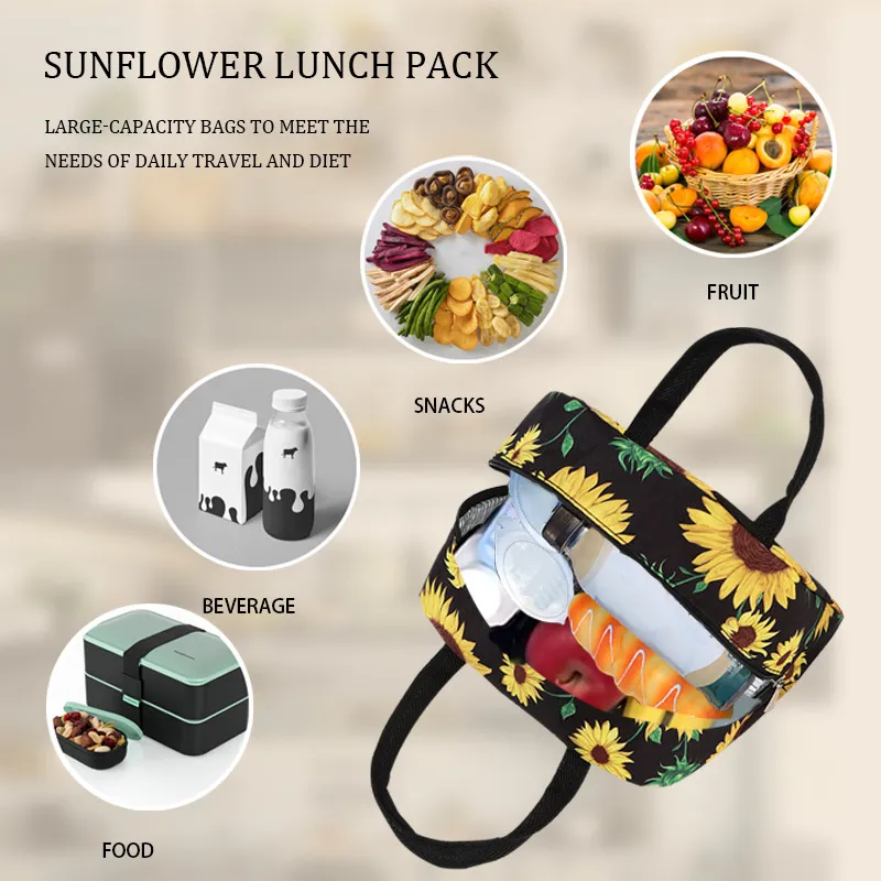Side view of Custom Printed Lunch Cooler Bag with Aluminum Foil
