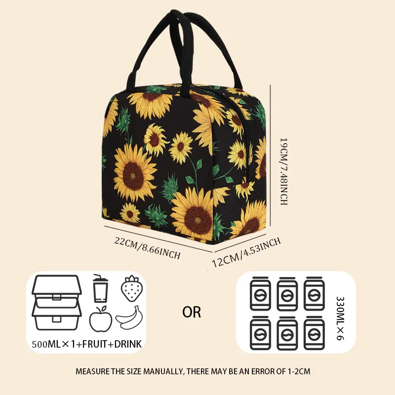Back view showing straps of Custom Printed Lunch Cooler Bag with Aluminum Foil