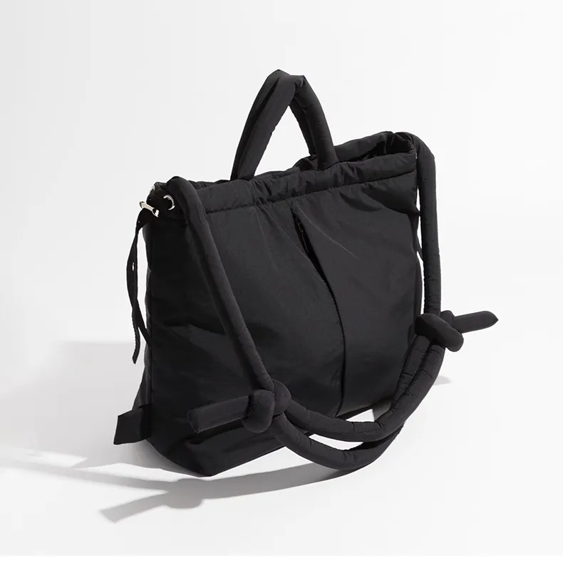 Nylon tote interior view - Custom manufacturing quality for wholesale outdoor accessories showing organized compartments