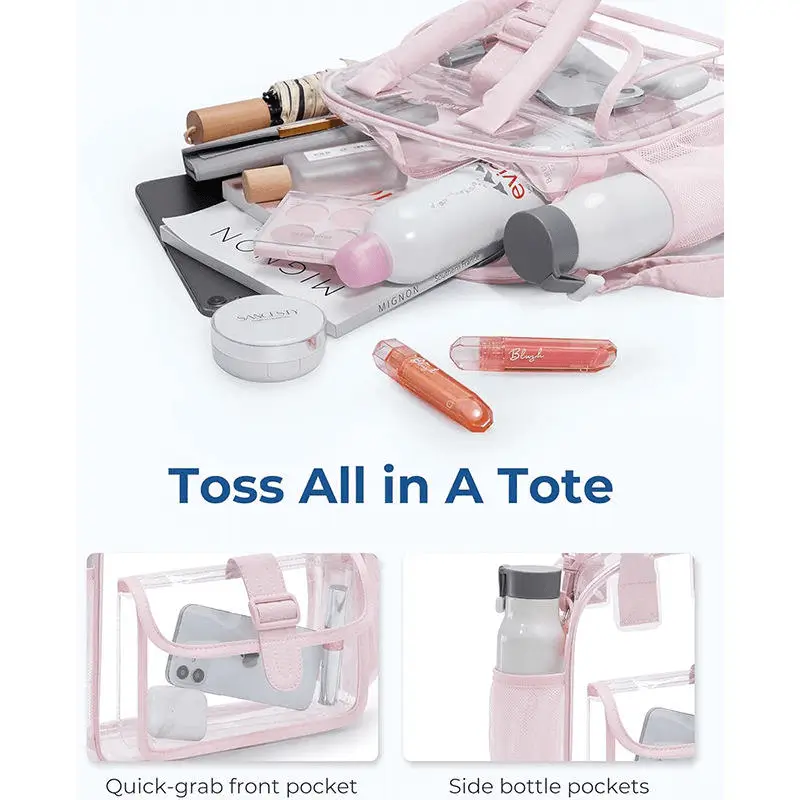 Interior capacity showing organization - Ample transparent storage for wholesale event merchandise