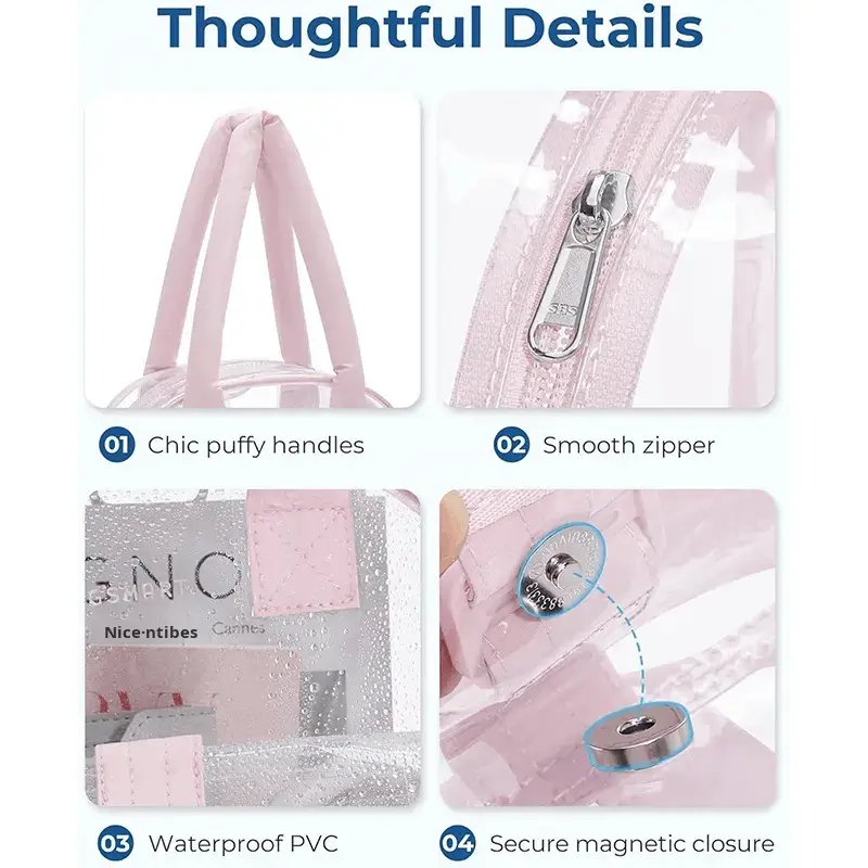 Detail features of transparent security bag - Quality craftsmanship for custom event manufacturing