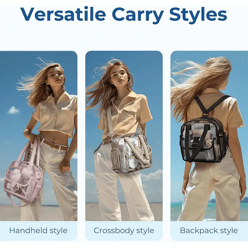 Versatile carry styles demonstration - Multiple carrying options for OEM event orders