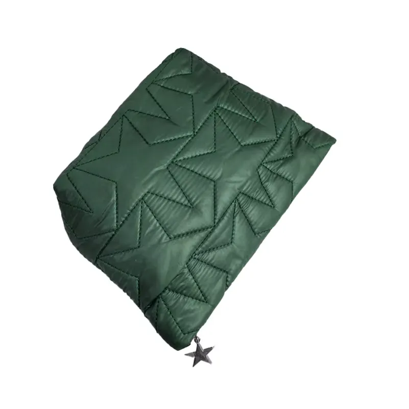 Quilted star pattern detail - 3D stitching texture for wholesale beauty accessory production
