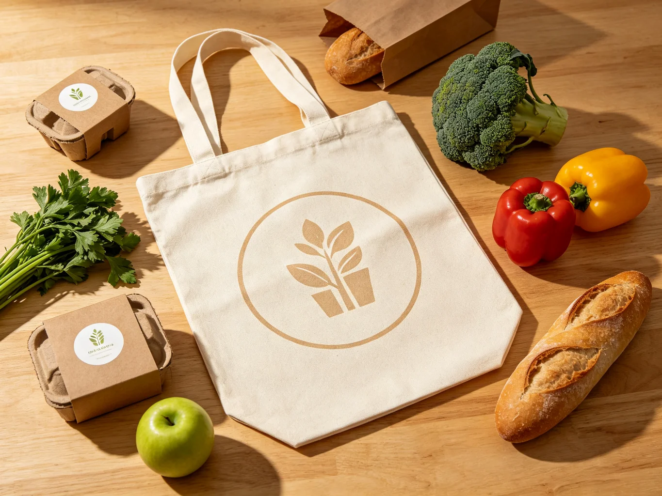 Canvas tote bags as reusable retail packaging for an Israeli brand