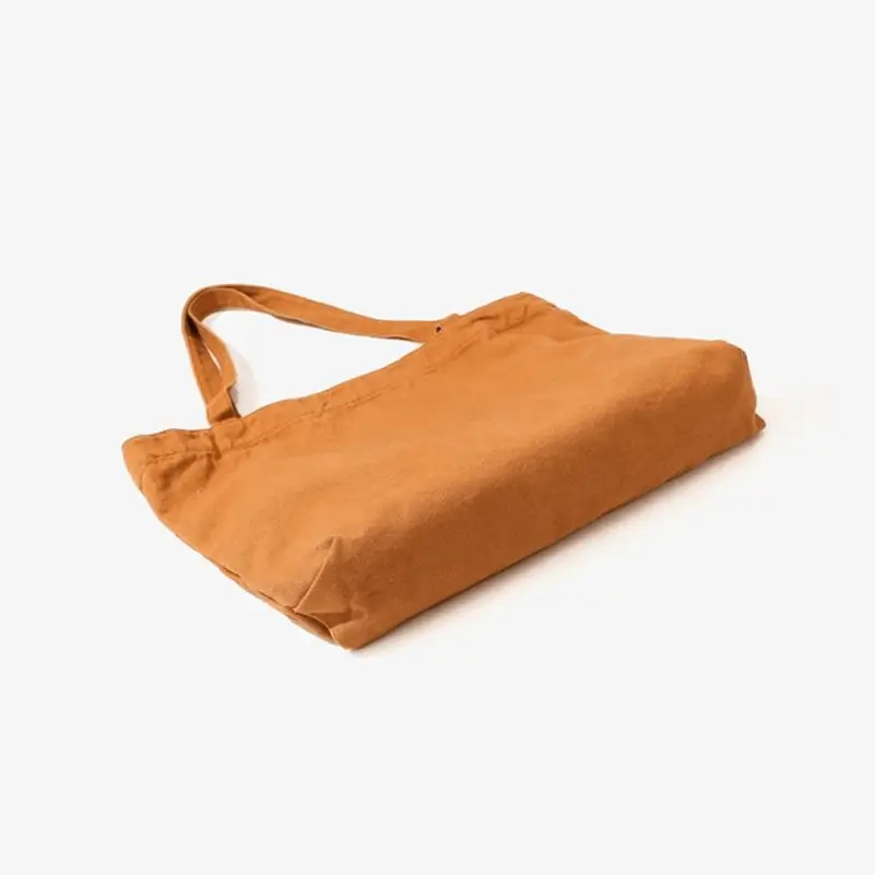 Canvas shoulder bag folded view - Manufacturing capacity for OEM orders showing foldable technology