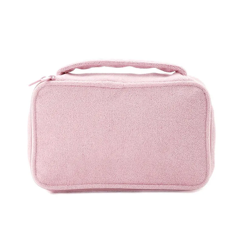 Soft towel fabric bag beige color - Alternative option for custom manufacturing