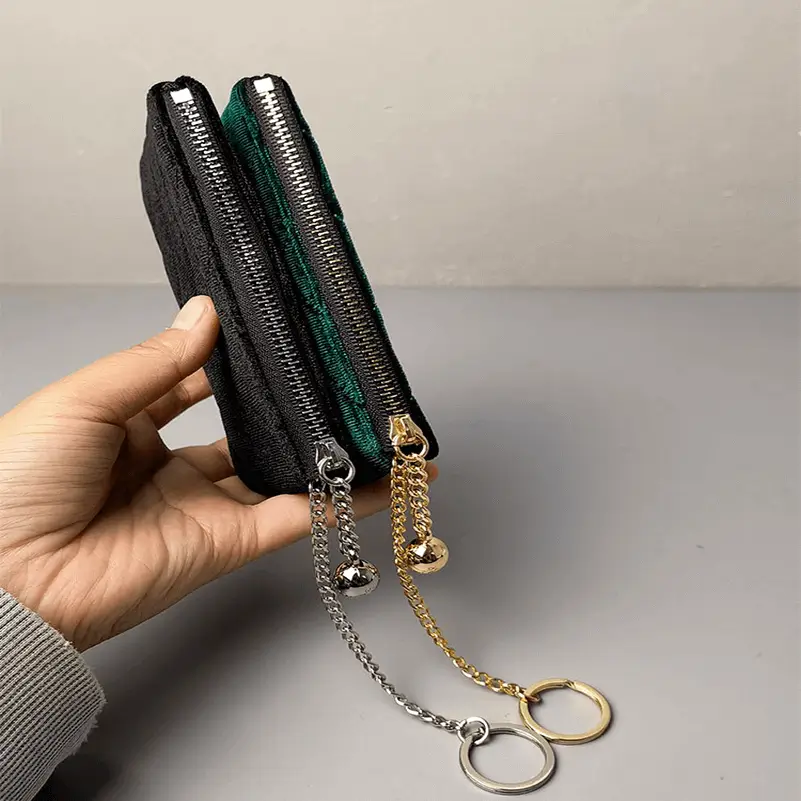 Wallet color comparison - Production quality for custom fashion accessory manufacturing showing professional design